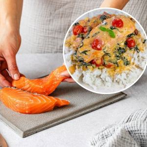 łosoś w kremowym sosie