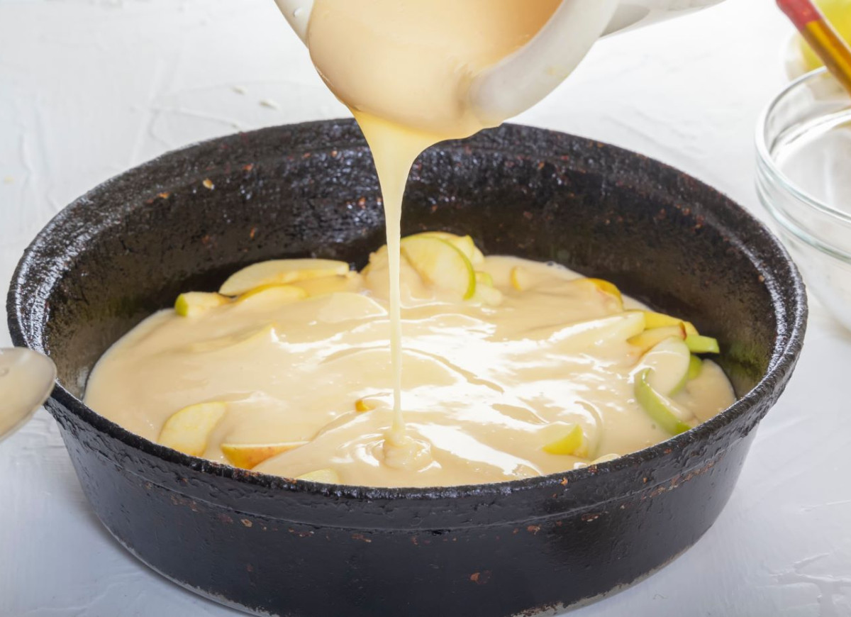 ciasto jabłkowe z budyniem