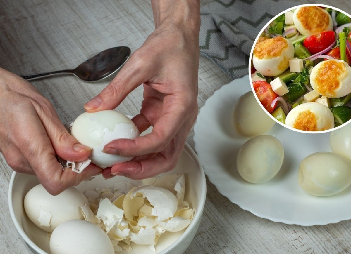 smażone ugotowane jajka