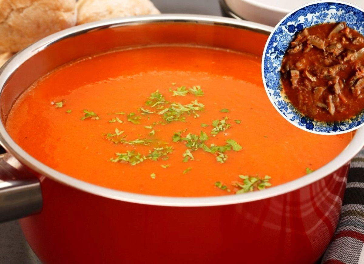 wolańska pomidorowa z boczniakami