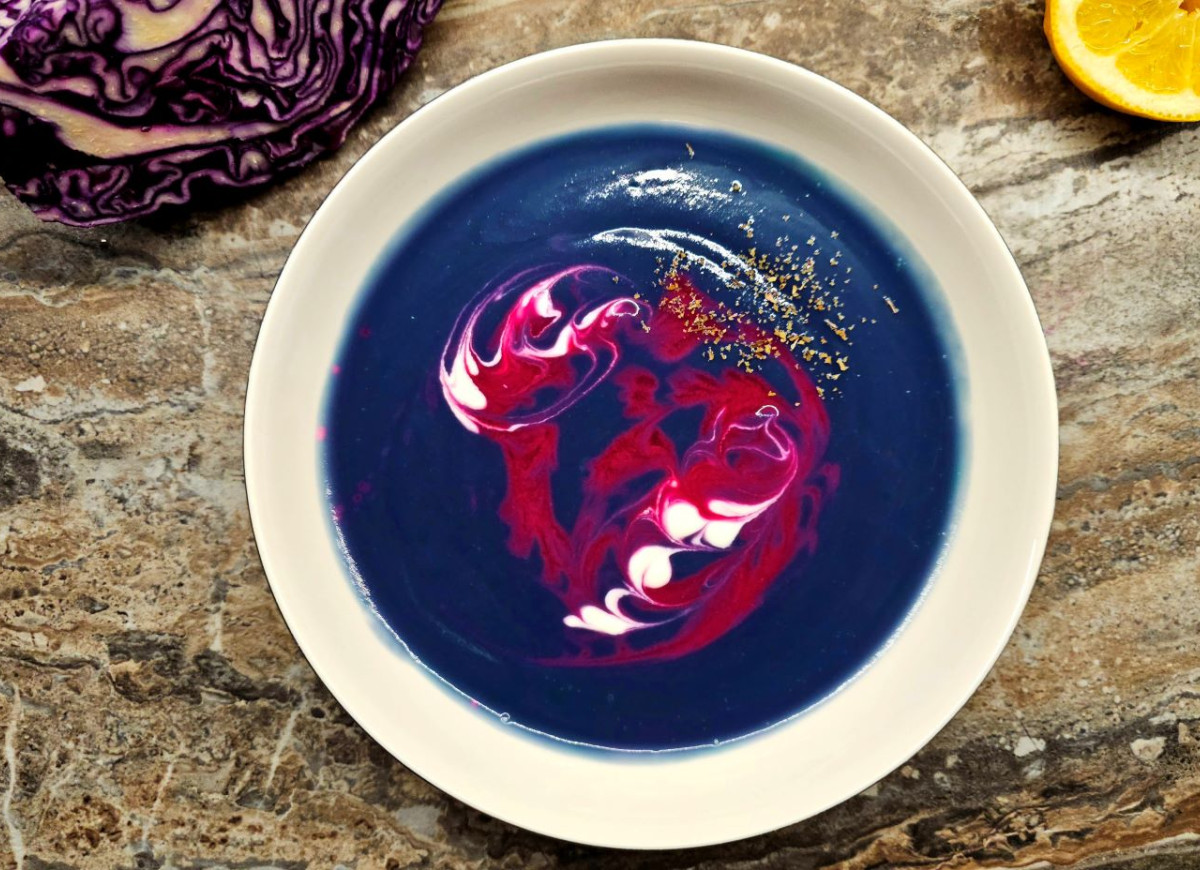 zupa krem z czerwonej kapusty