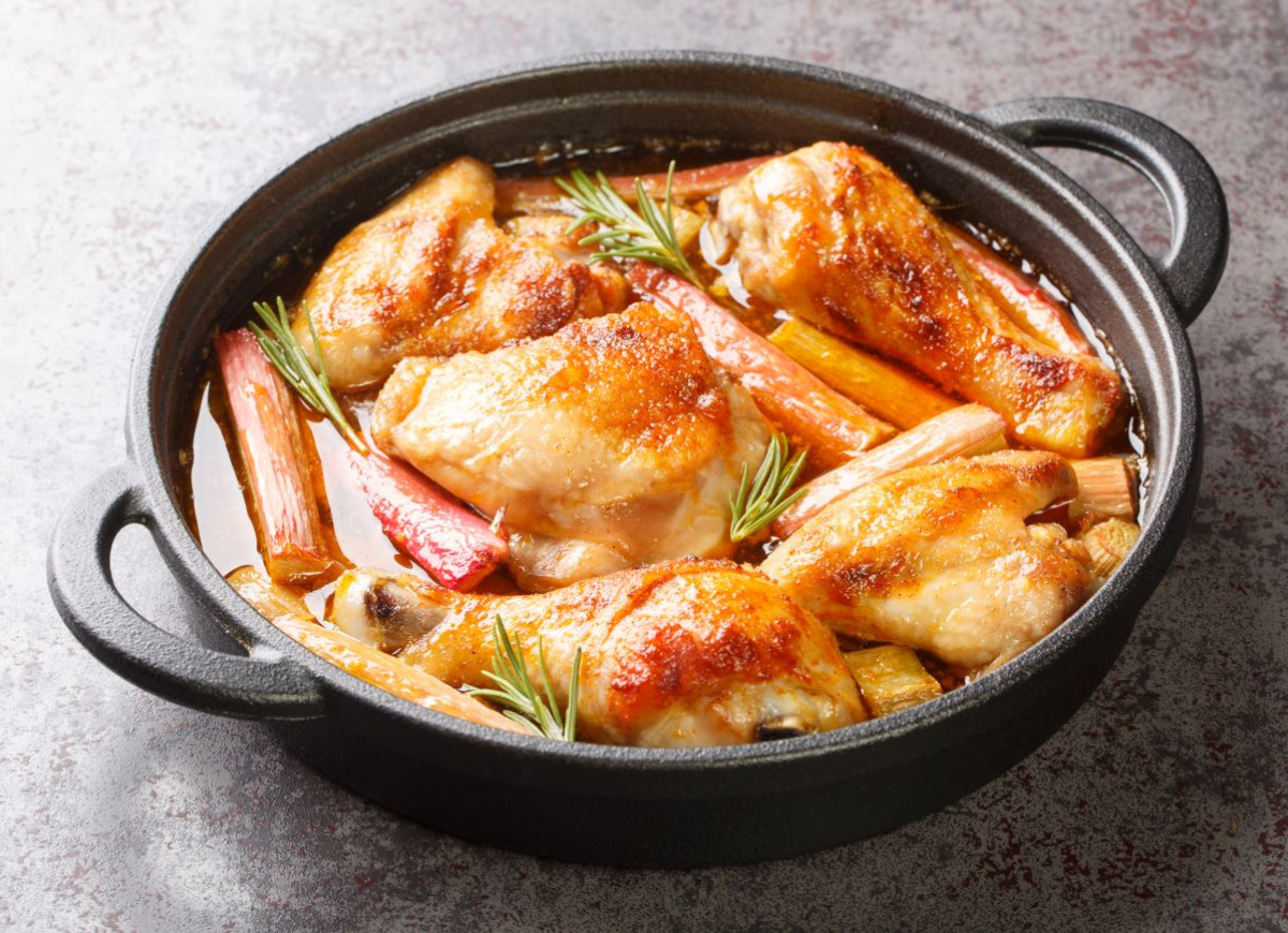 kurczak pieczony z rabarbarem