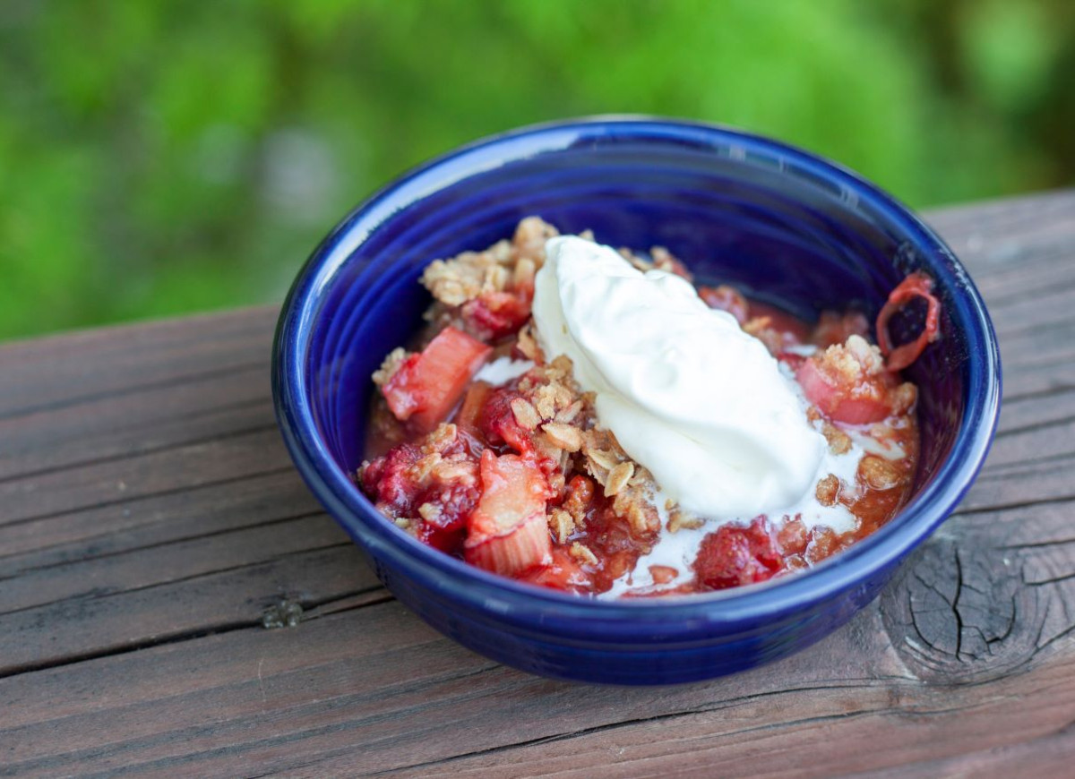 owsianka z rabarbarem