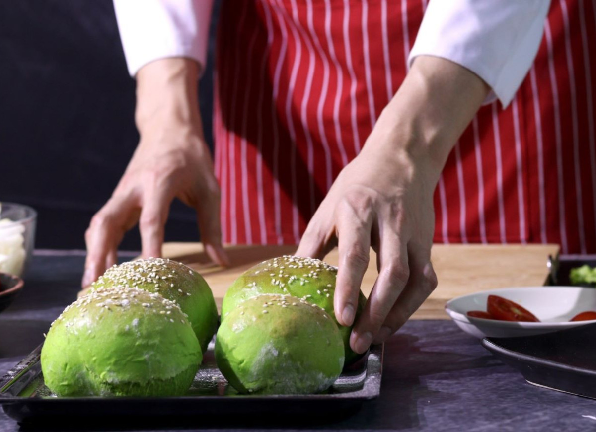 zielone bułki z serka wiejskiego