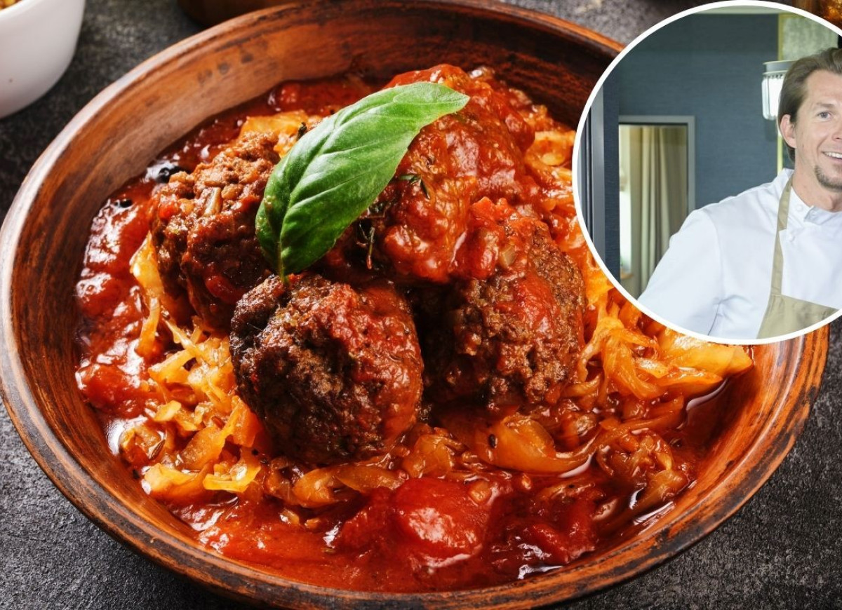 młoda kapusta z klopsikami Okrasy