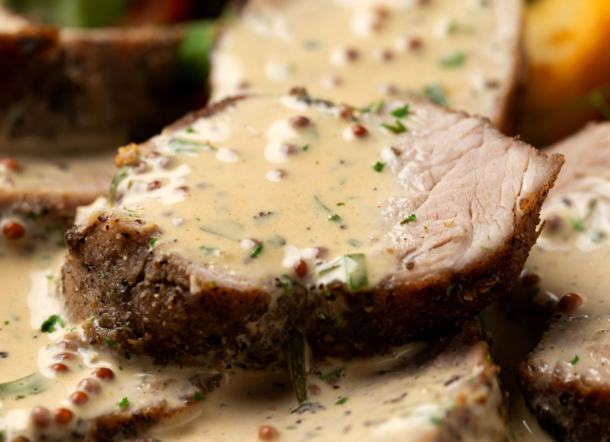 polędwica w sosie musztardowym