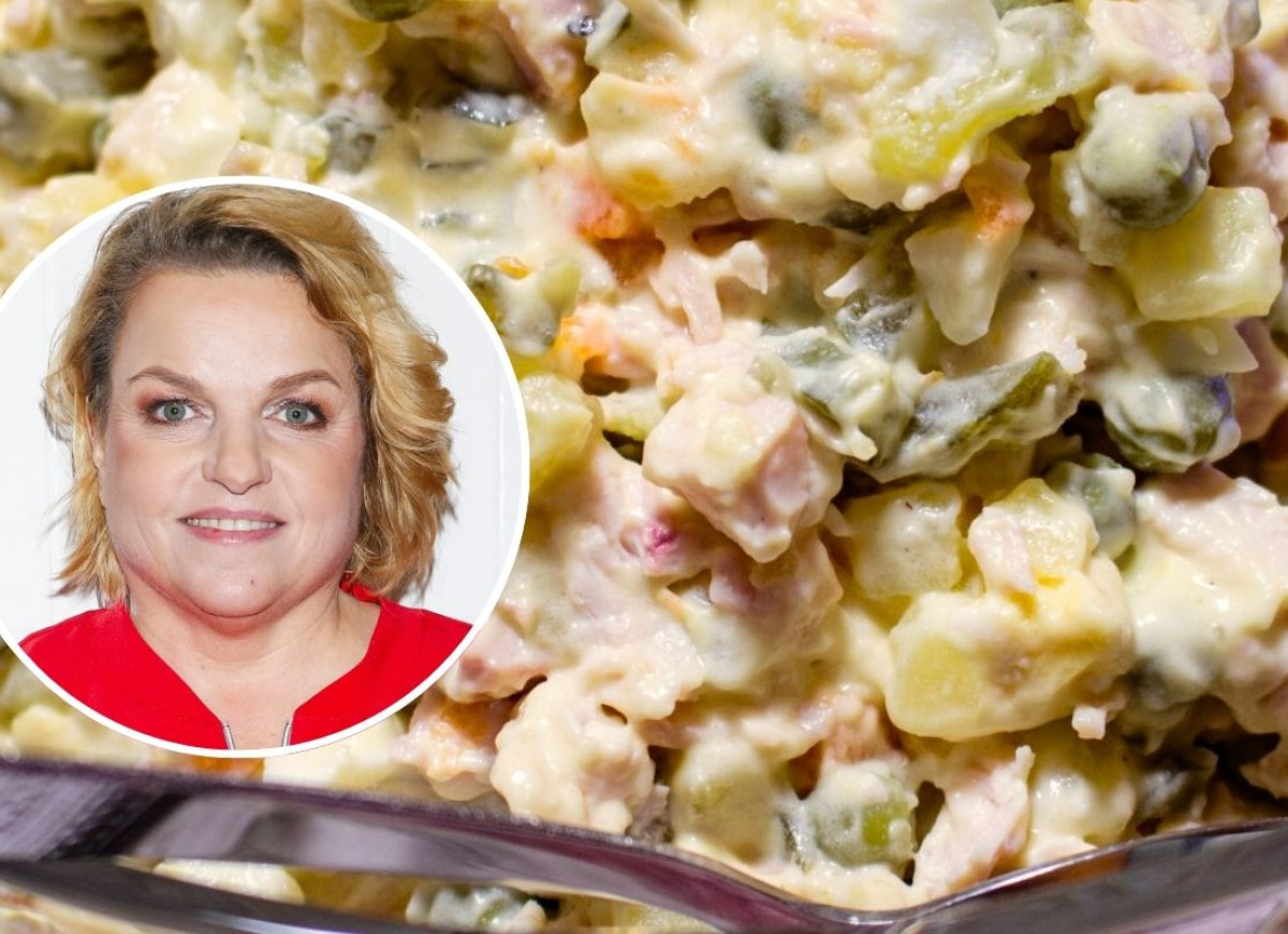 tarta z sałatki jarzynowej Katarzyny Bosackiej