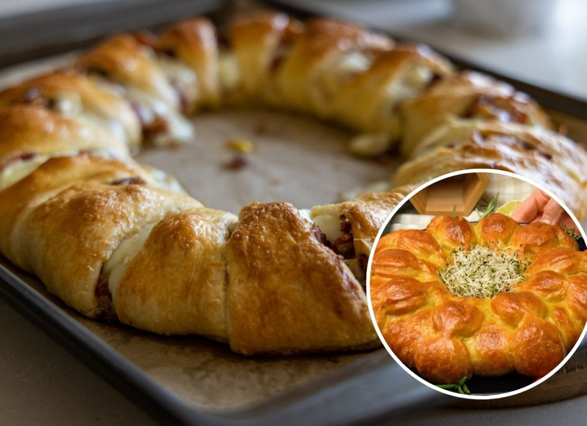 wieniec z ciasta francuskiego