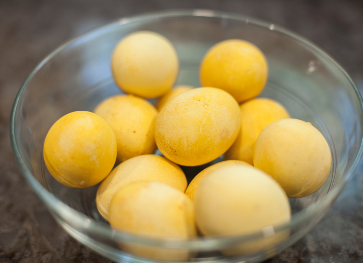 zimne jajka gotowane w kurkumie