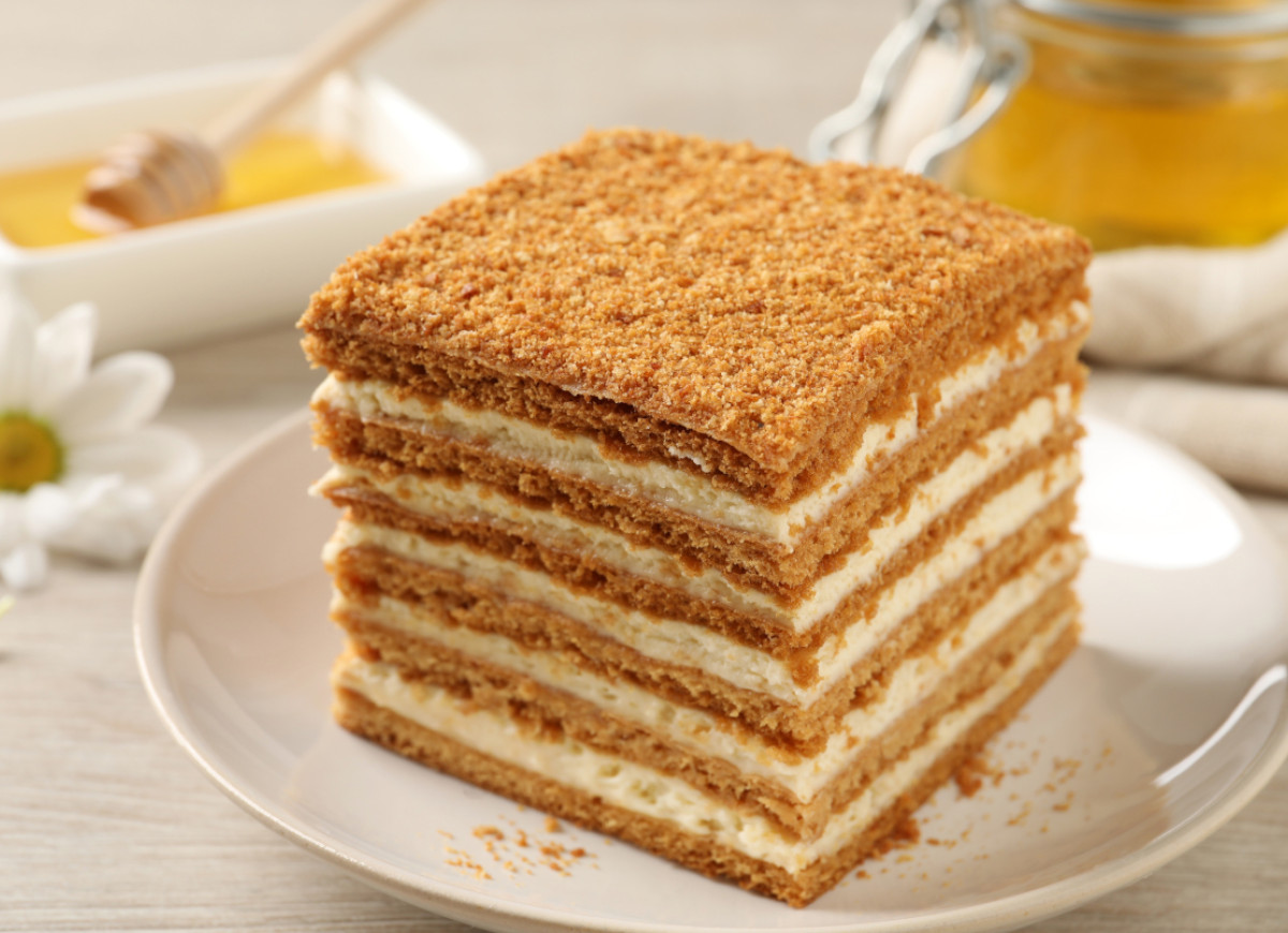 miodownik z kremem z kaszy manny