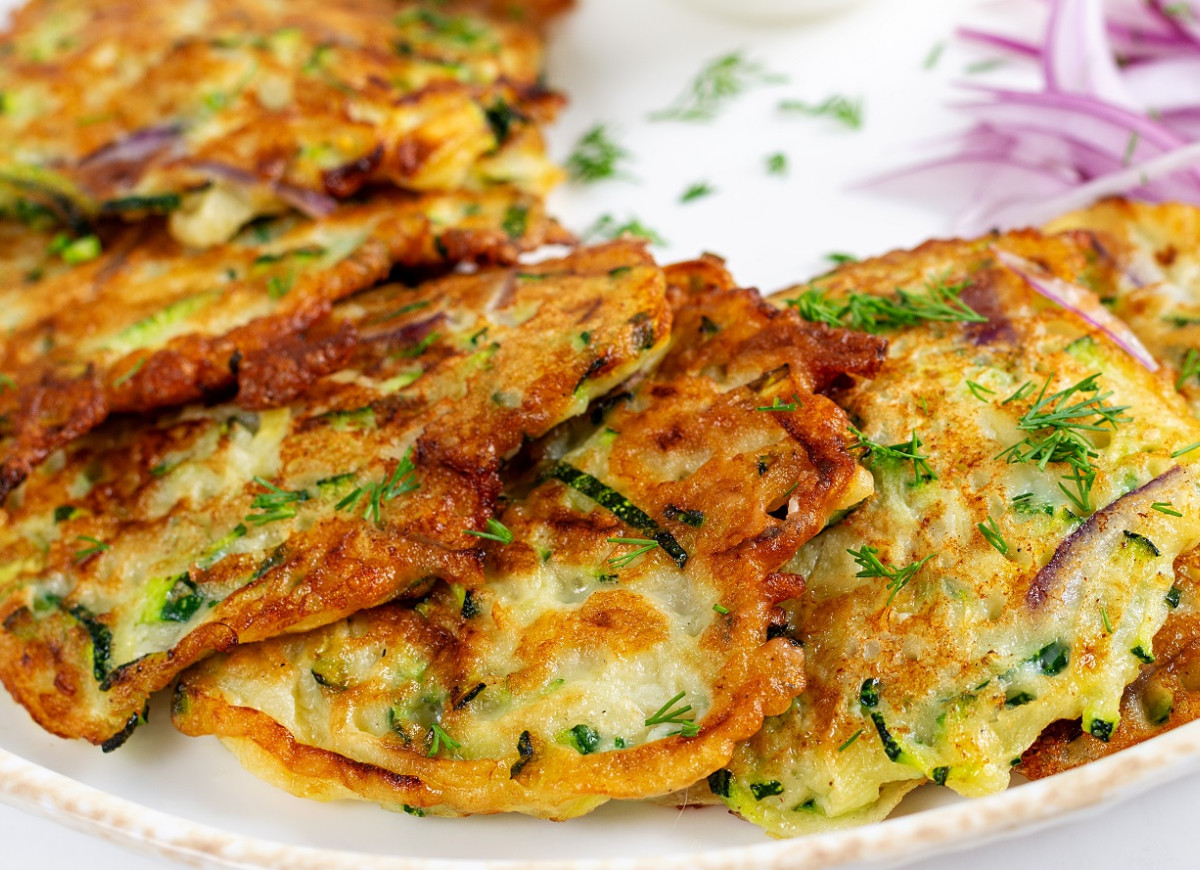 placki z fasolki szparagowej