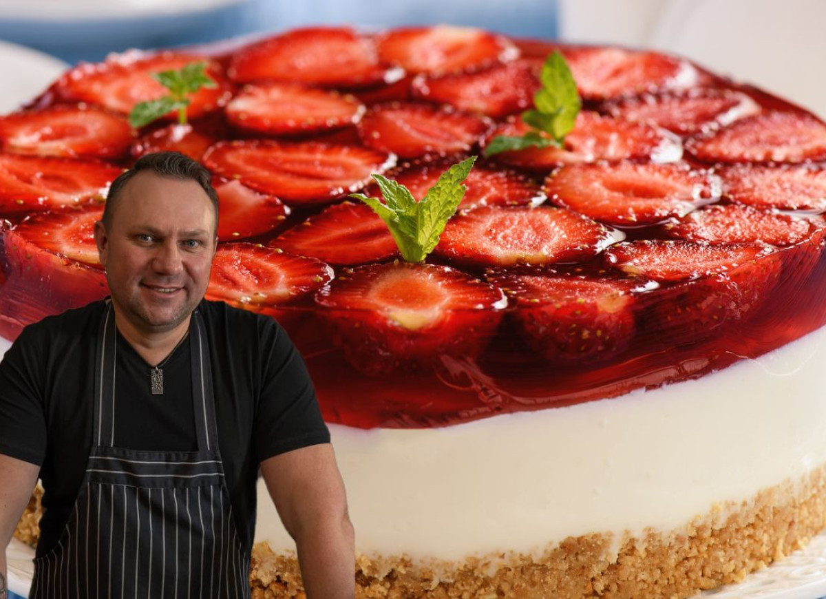 sernik z truskawkami