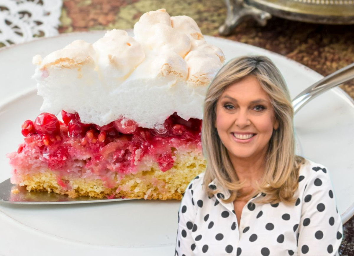 ciasto z porzeczkami i bezą