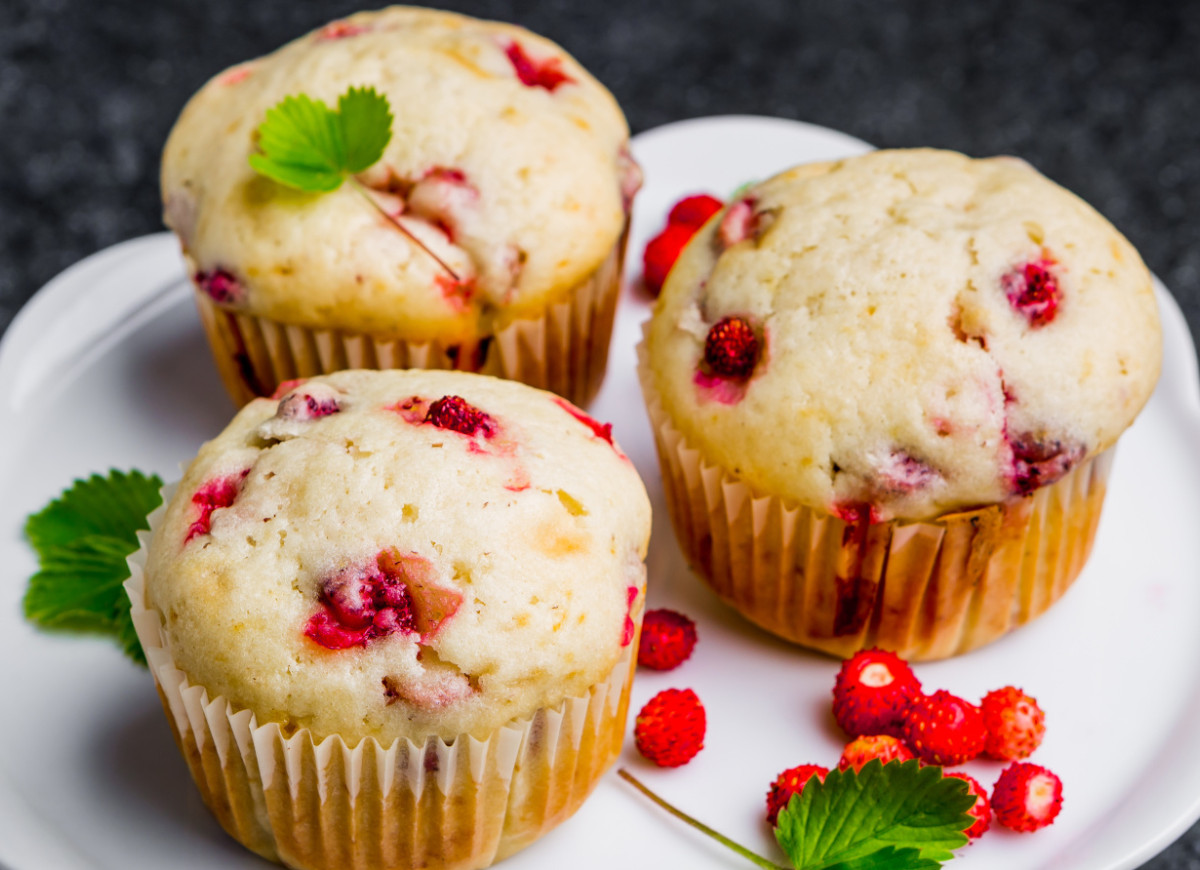 Muffinki z poziomkami