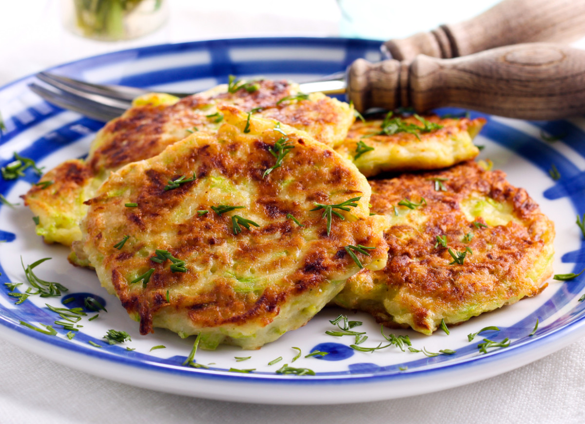 placki z cukinii i twarogu