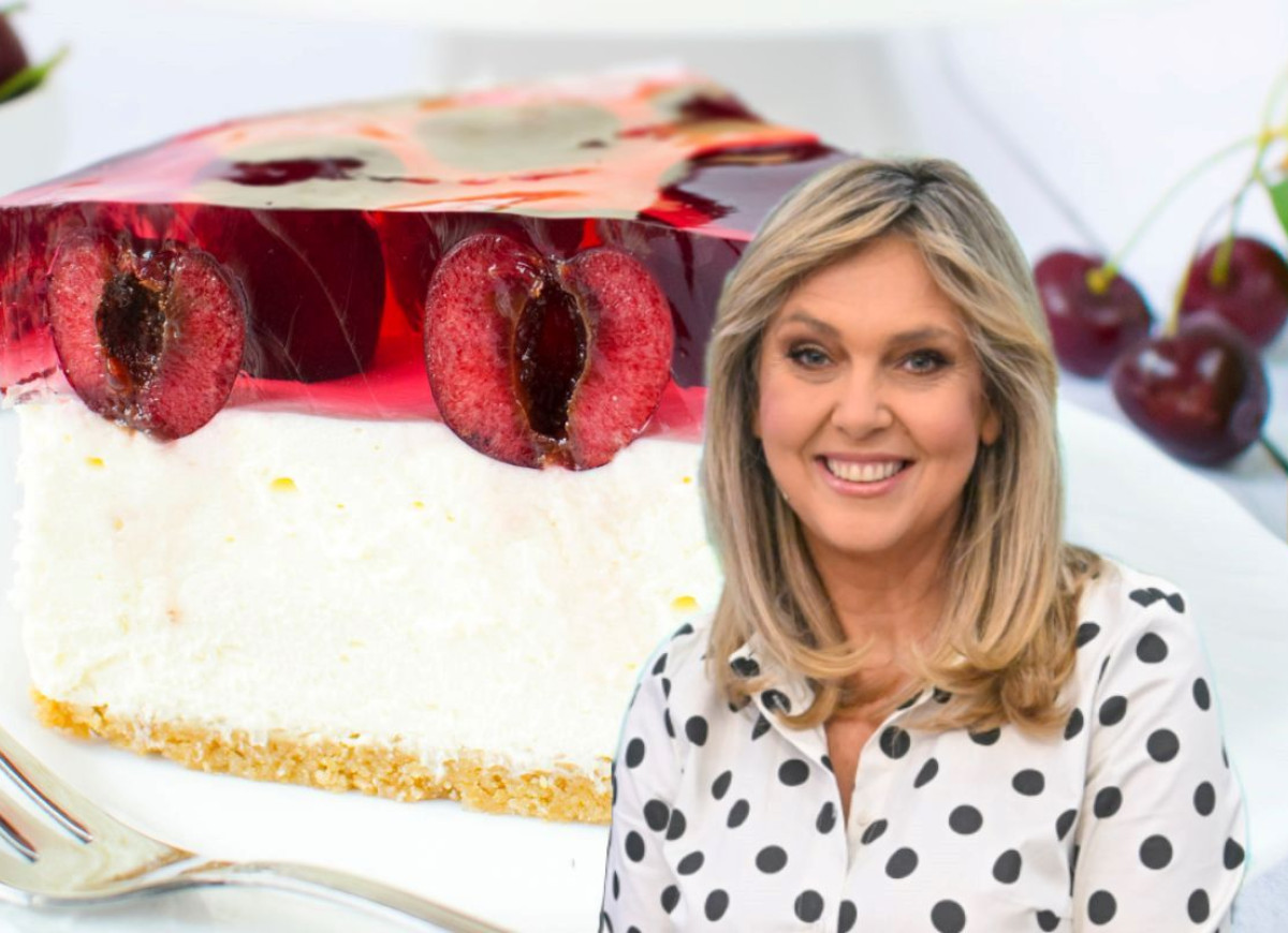 sernik jaglany z wiśniami