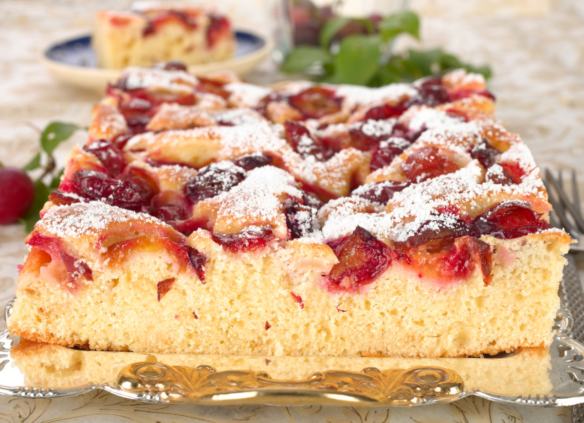 Maślane ciasto ze śliwkami