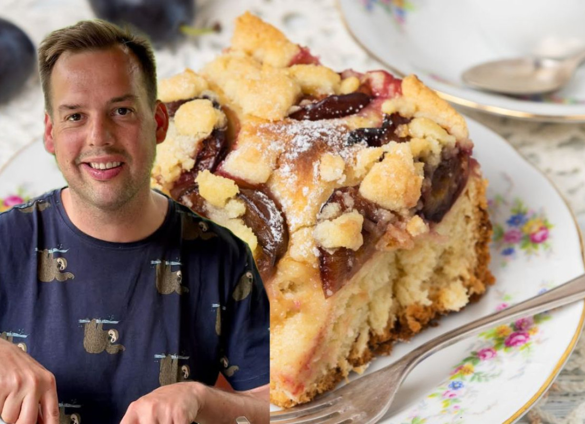 ciasto drożdżowe ze śliwkami Jakuba Kuronia