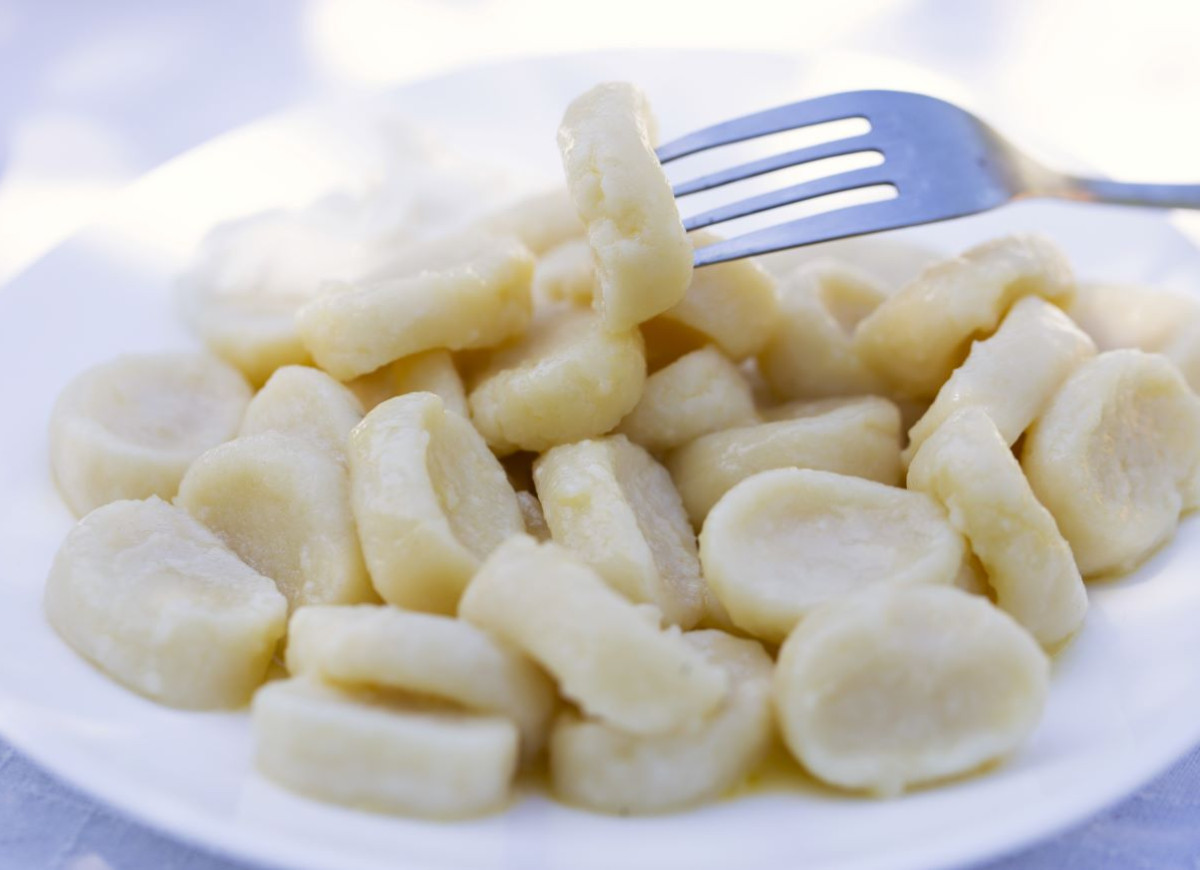 kopytka gotowane w mleku