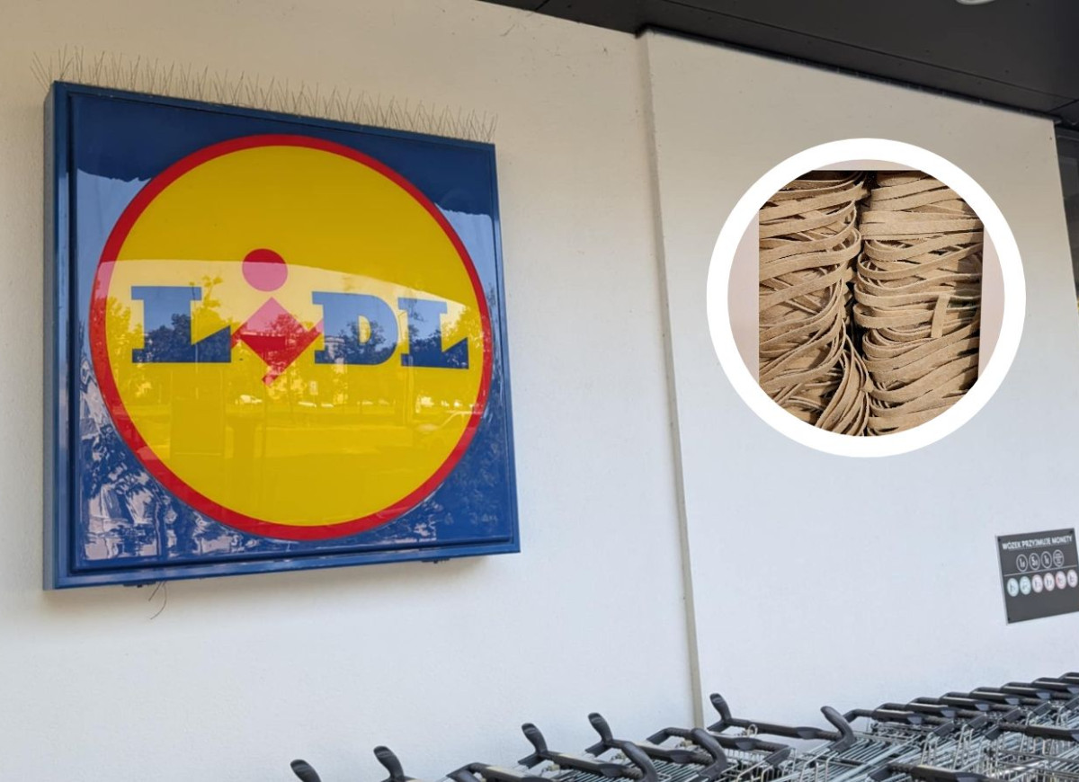 makaron tagilatelle z borowikami z Lidla