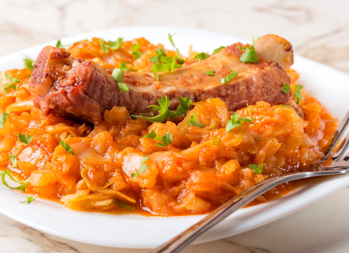 żeberka w kapuście