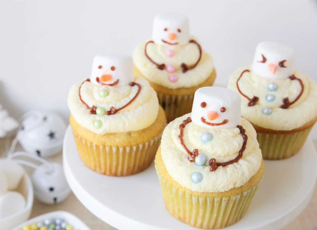 bałwankowe muffinki