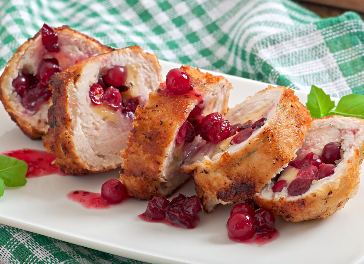 pieczona pierś z kurczaka z żurawiną