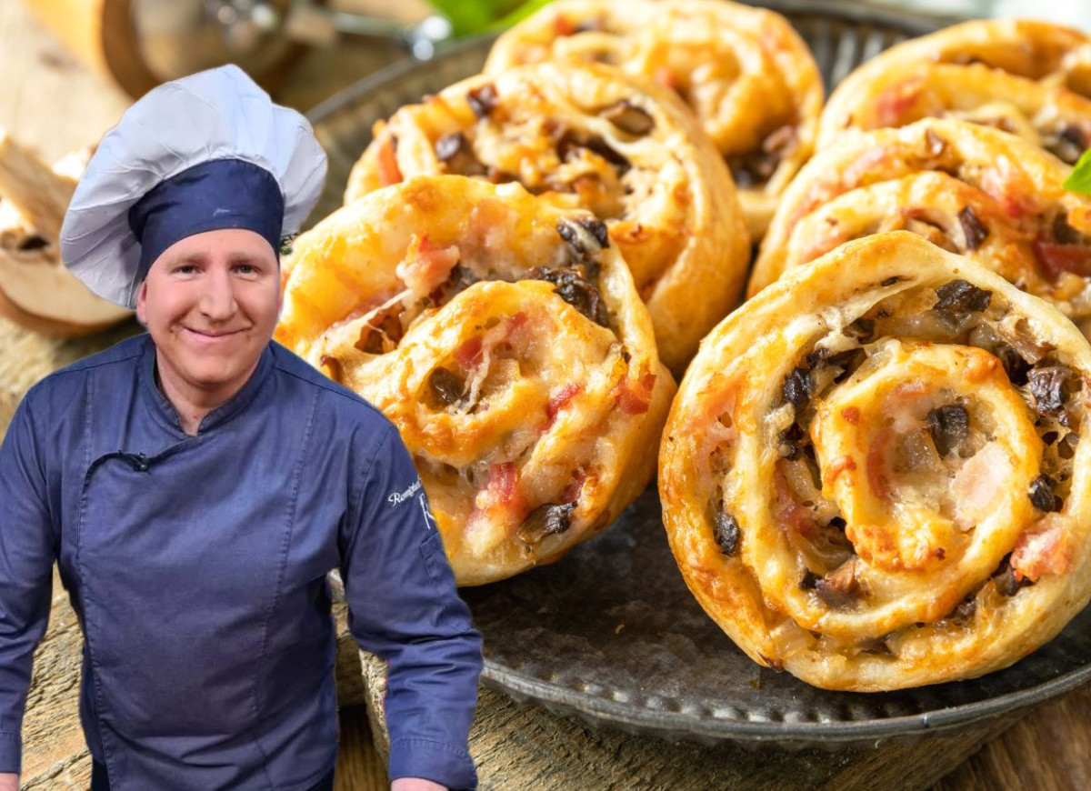 ślimaczki z ciasta francuskiego Rączki