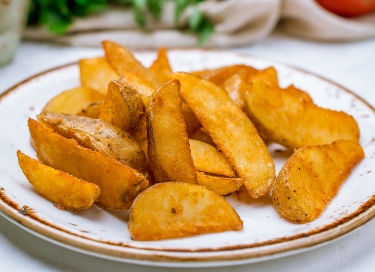 Pieczone ziemniaczki z kaszą kukurydzianą