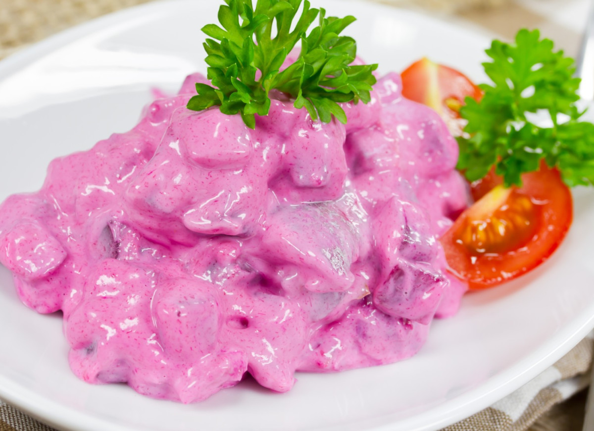 śledzik na różowo