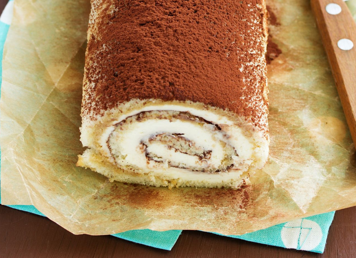 rolada tiramisu bez mąki