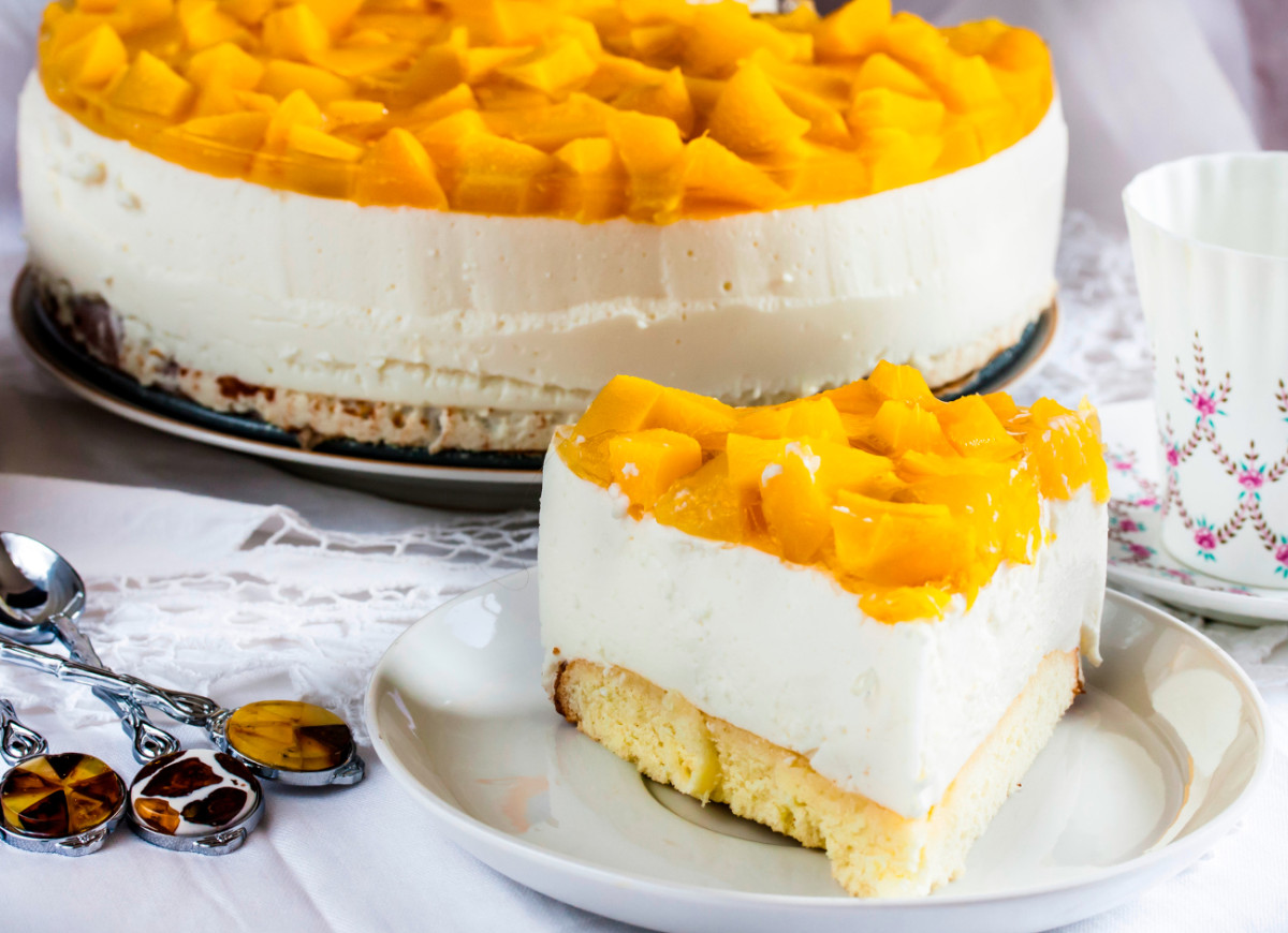 tropikalny sernik jogurtowy na zimno