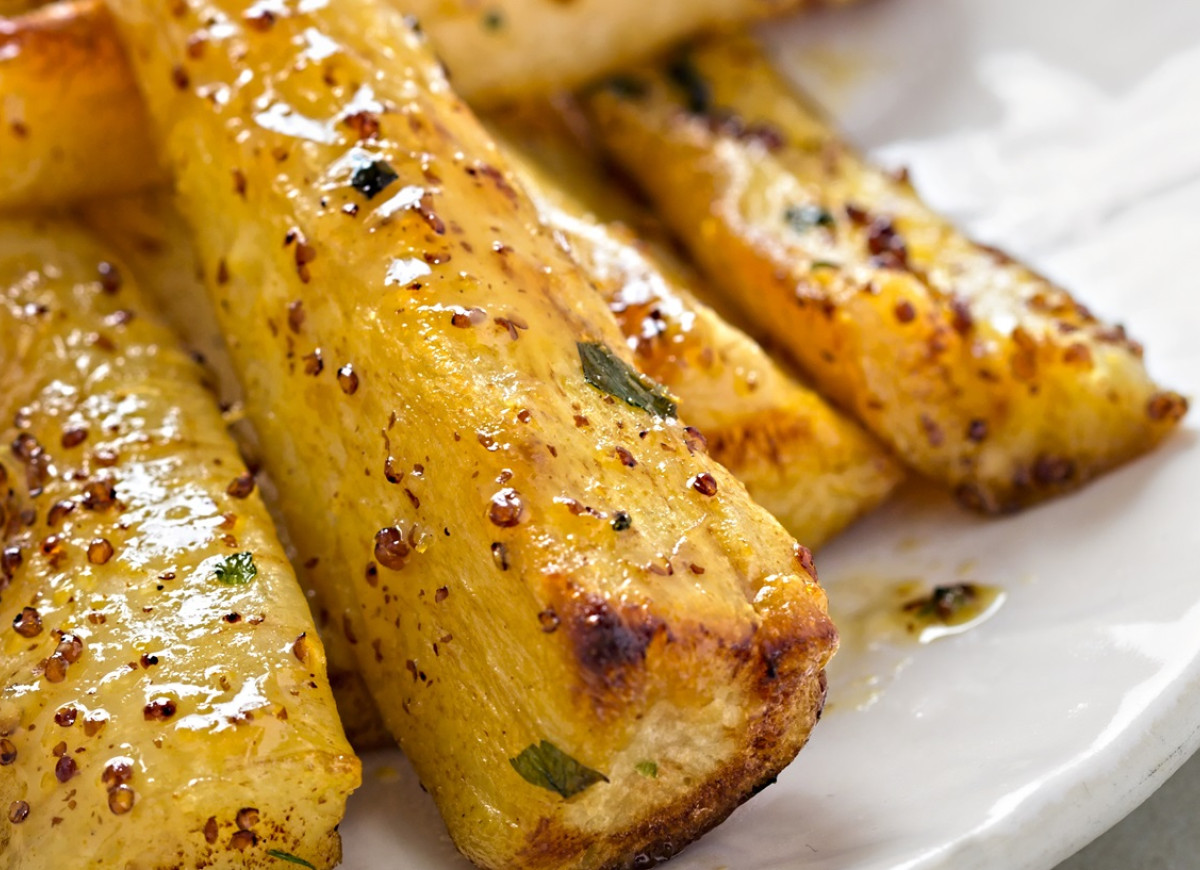 pieczone kłącza pałki wodnej