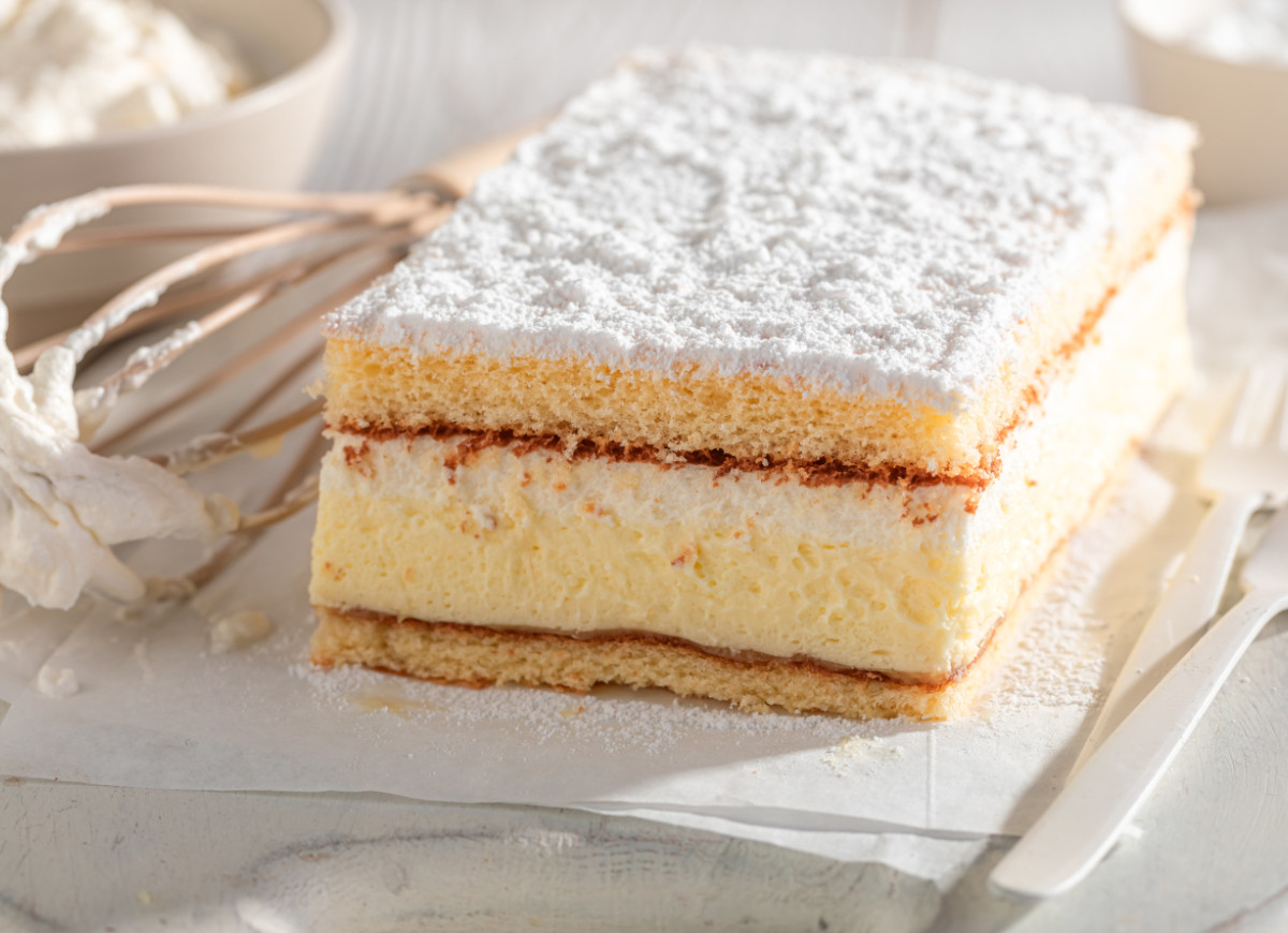 ciasto na komunię - kremówka w wersji premium