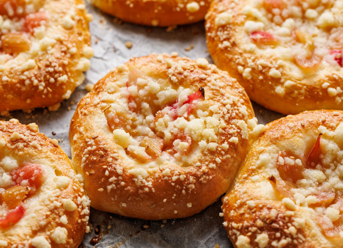 bułeczki z rabarbarem