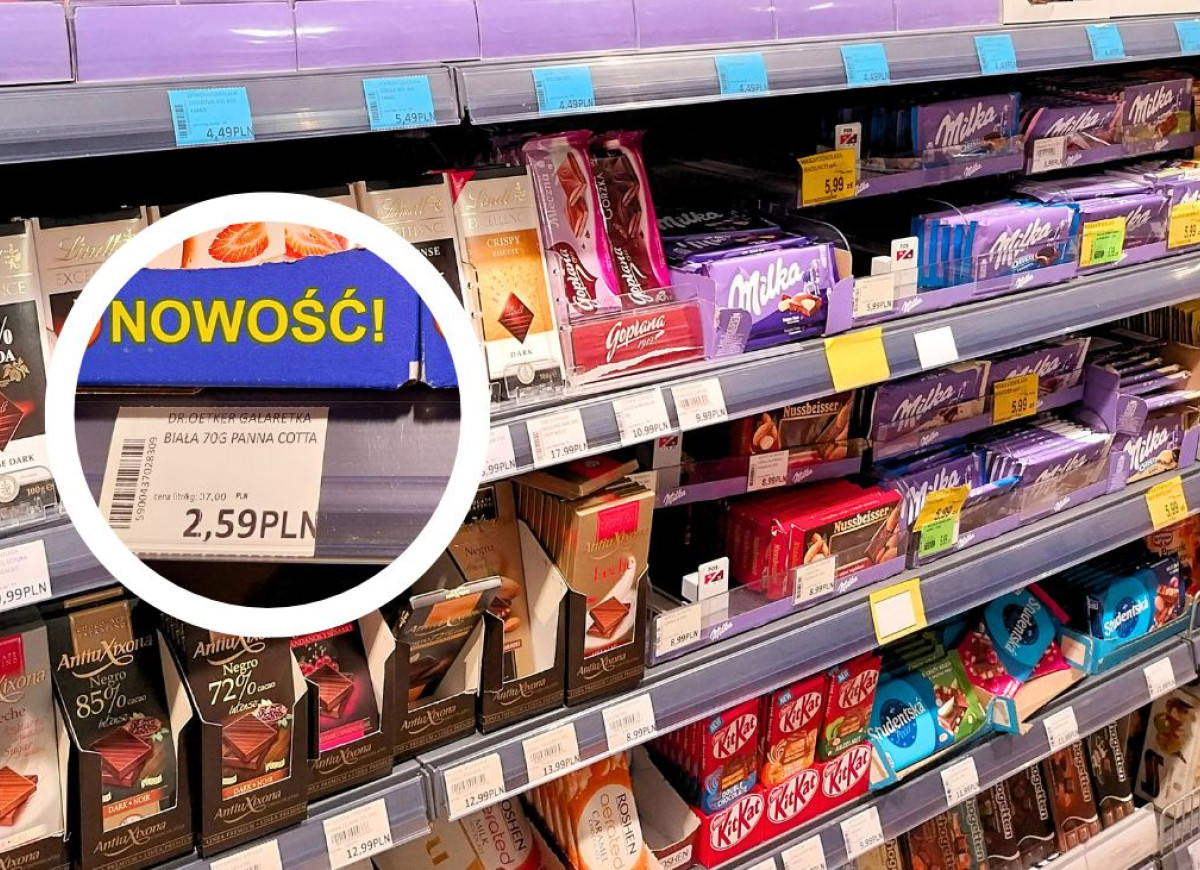galaretka biała i czarna - nowość Dr Oetker