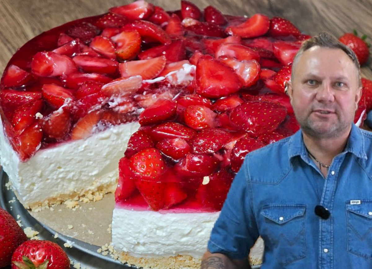 sernik bez pieczenia "dwa sery" Tomasza Strzelczyka