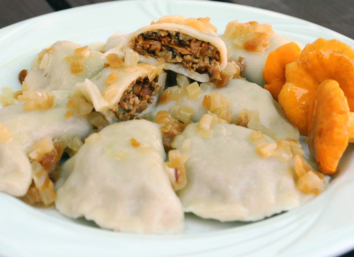 pierogi z kurkami