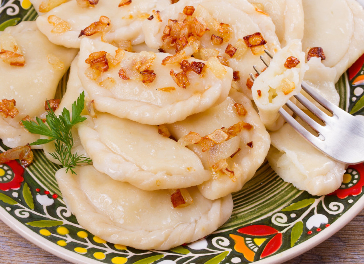 Pierogi ruskie z miętą