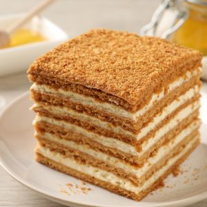 miodownik z kremem z kaszy manny