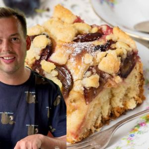 ciasto drożdżowe ze śliwkami Jakuba Kuronia