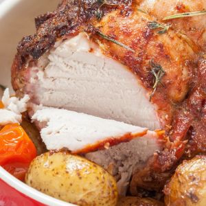 soczysty schab pieczony w rękawie