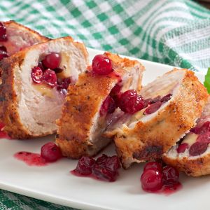 pieczona pierś z kurczaka z żurawiną