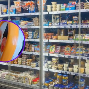 serek łaciaty z łososiem