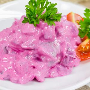 śledzik na różowo