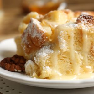 sposób na czerstwe pączki - pudding chlebowy