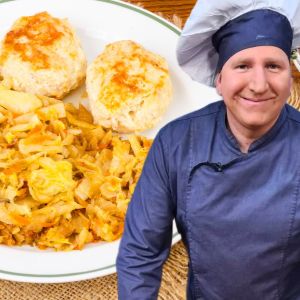 kotlety byczyńskie z młodą kapustą Rączki