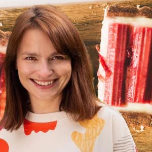 tarta z rabarbarem bez pieczenia Ani Stamach