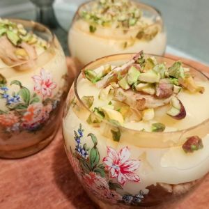 budyniowy deser magnolia z bananami