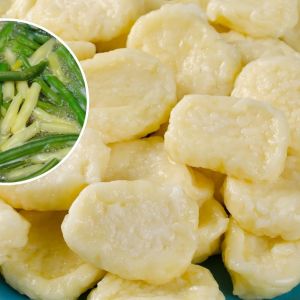 kluski leniwe z fasolką szparagową